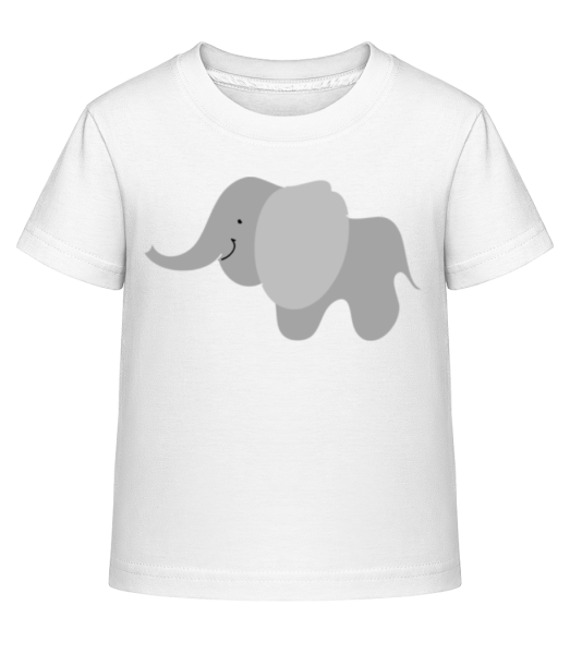 Kinder Comic - Elefant - Kinder Shirtinator T-Shirt - Weiß - Vorne