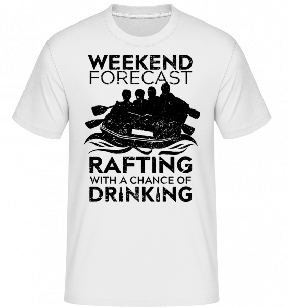 Rafting With A Chance Of Drinking - Shirtinator Männer T-Shirt - Weiß - Vorn