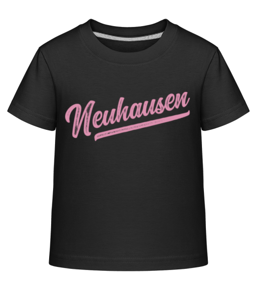 Neuhausen Swoosh - Kinder Shirtinator T-Shirt - Schwarz - Vorne