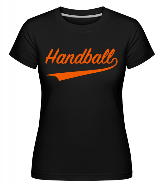 Handball Schriftzug - Shirtinator Frauen T-Shirt - Schwarz - Vorn