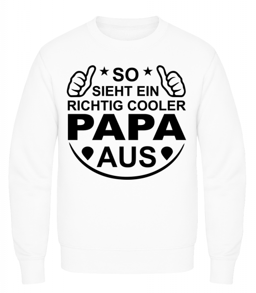 Richtig Cooler Papa - Männer Pullover AWDis - Weiß - Vorn