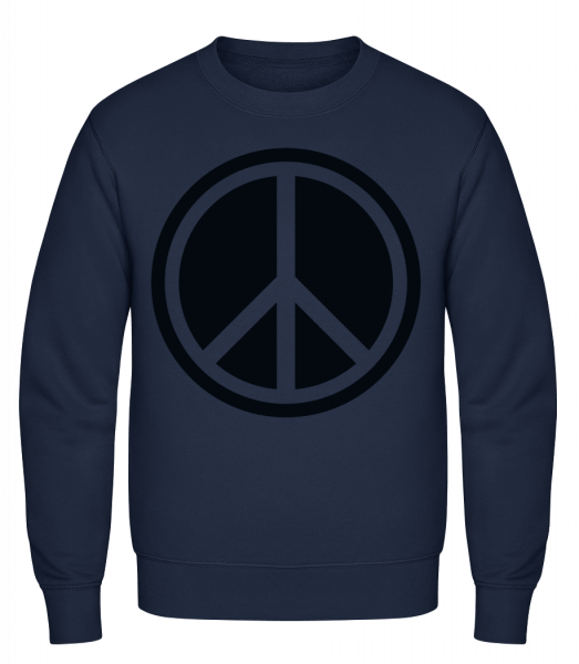 Peace Symbol - Männer Pullover - Marine - Vorn
