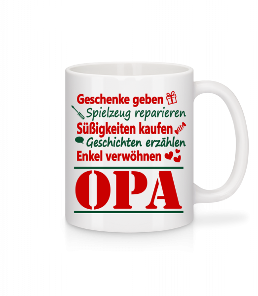 Der Perfekte Opa - Tasse - Weiß - Vorn