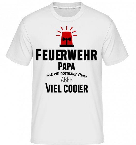 Cooler Feuerwehr Papa - Shirtinator Männer T-Shirt - Weiß - Vorn
