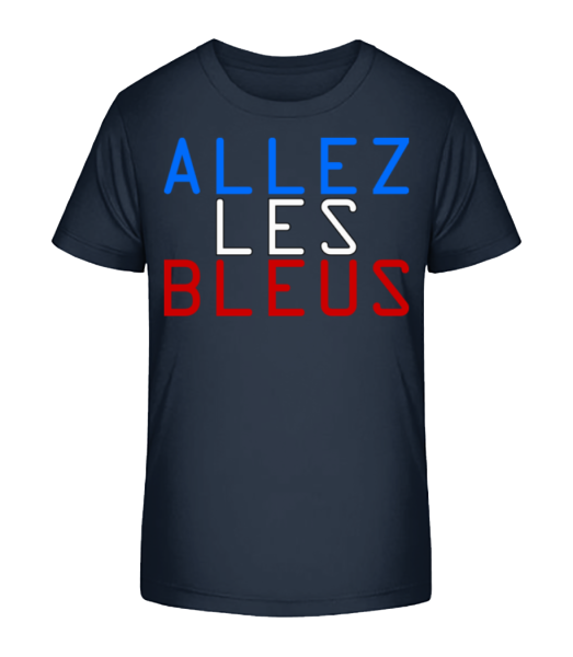 Allez Les Bleus - Kinder Bio T-Shirt Stanley Stella - Marine - Vorne