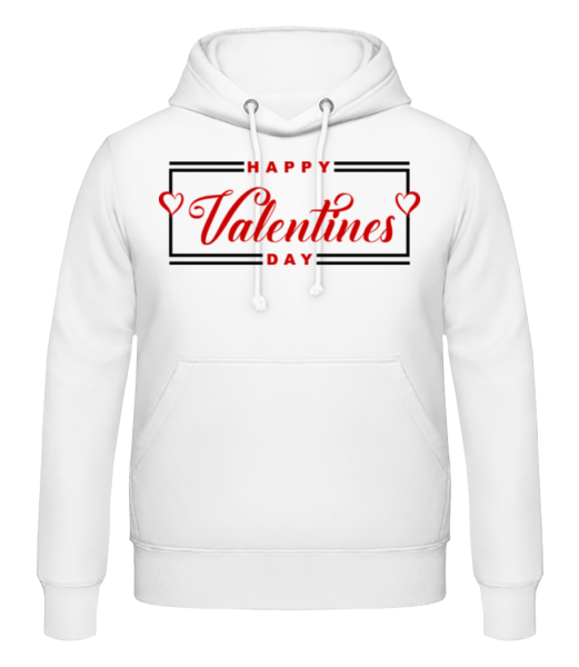 Happy Valentines Day - Männer Hoodie - Weiß - Vorne