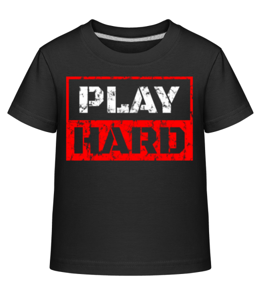 Play Hard - Kinder Shirtinator T-Shirt - Schwarz - Vorne
