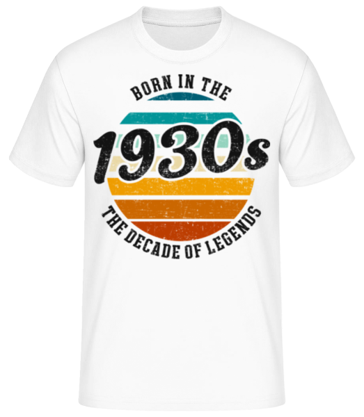 1930 The Decade Of Legends - Männer Basic T-Shirt - Weiß - Vorne
