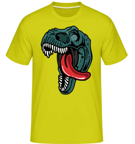 Scary Dino - Shirtinator Männer T-Shirt - Lime - Vorne