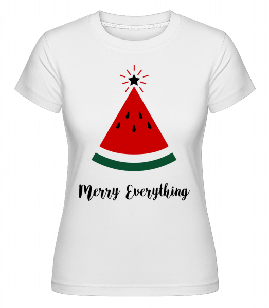 Merry Everything Christmas - Shirtinator Frauen T-Shirt - Weiß - Vorn