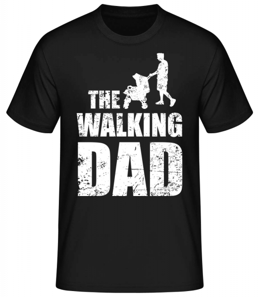 The Walking Dad - Männer Basic T-Shirt - Schwarz - Vorn