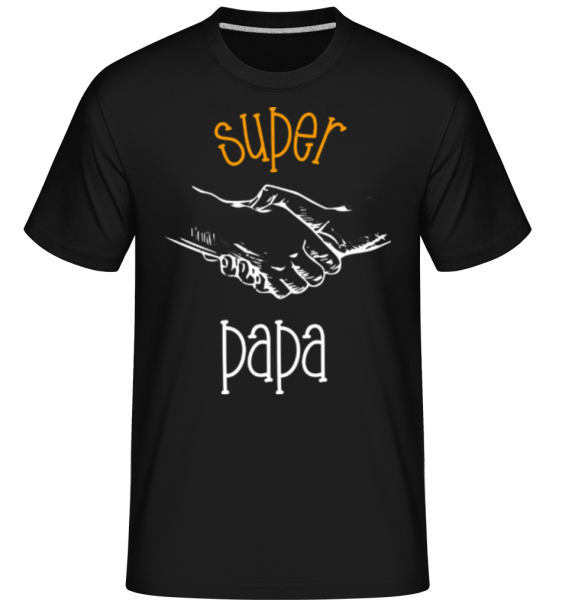 Super Papa - Shirtinator Männer T-Shirt - Schwarz - Vorne