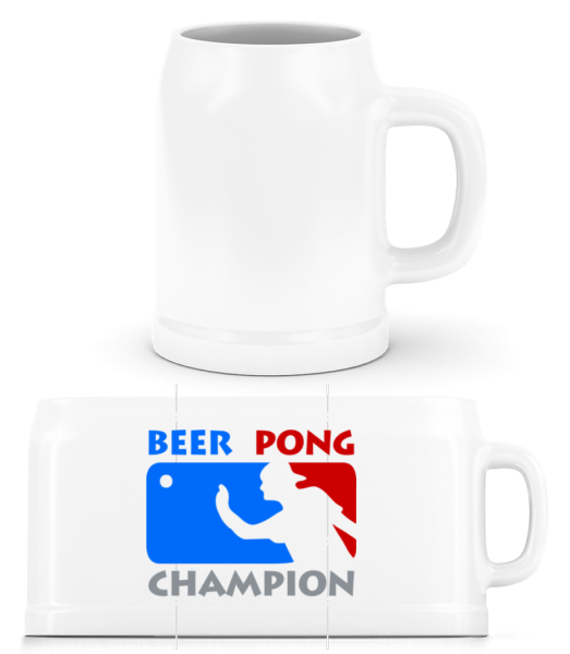 Beer Pong Champion - Bierkrug - Weiß - Vorne
