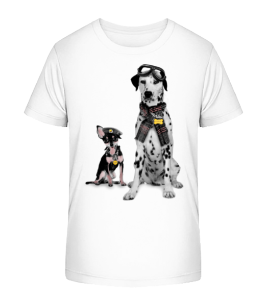 Hunde Militär - Kinder Bio T-Shirt Stanley Stella - Weiß - Vorne