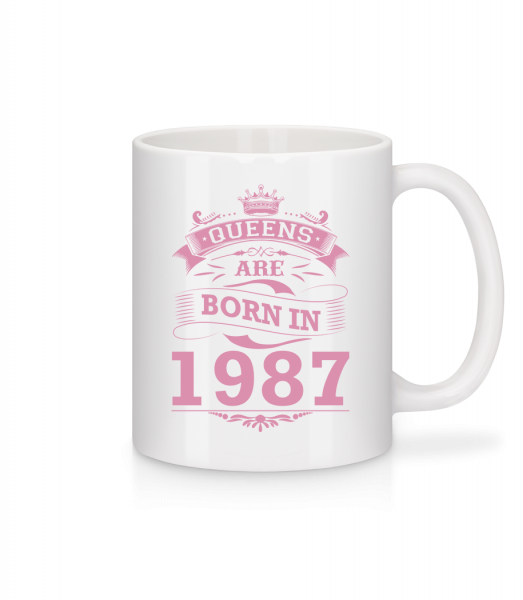 Queens Are Born In 1987 - Tasse - Weiß - Vorn