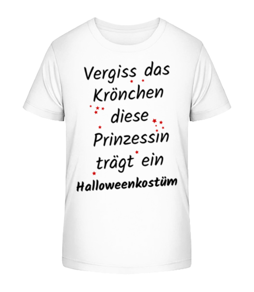 Prinzessin Trägt Halloweenkostüm - Kinder Bio T-Shirt Stanley Stella - Weiß - Vorne