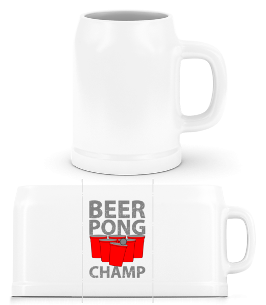 Beer Pong Champ - Bierkrug - Weiß - Vorne