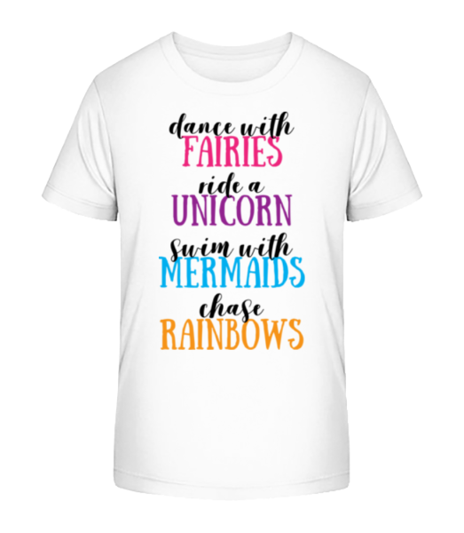 Fairies Unicorns Mermaids - Kinder Bio T-Shirt Stanley Stella - Weiß - Vorne