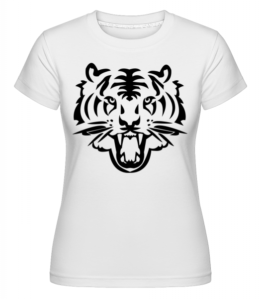 Tigerkopf - Shirtinator Frauen T-Shirt - Weiß - Vorn