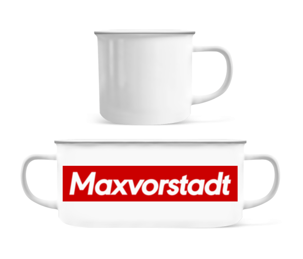 Maxvorstadt - Emaille-Tasse - Weiß - Vorne