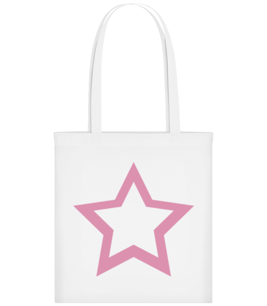 Star Icon Pink - Stofftasche - Weiß - Vorne