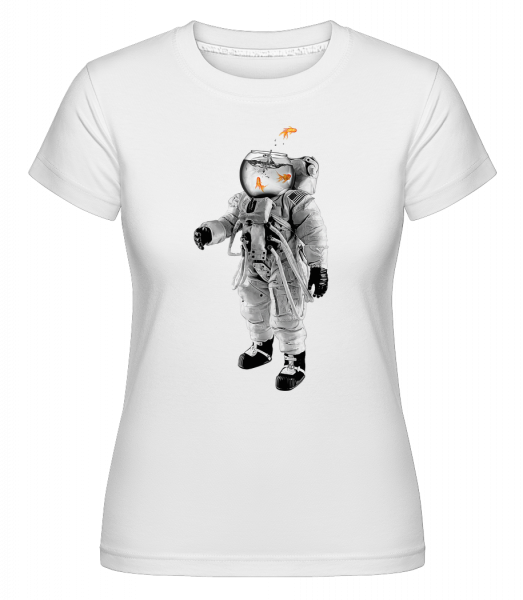 Goldfisch Astronaut - Shirtinator Frauen T-Shirt - Weiß - Vorn
