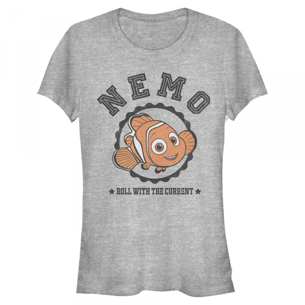 Pixar - Findet Dorie - Nemo Varsity - Frauen T-Shirt - Grau meliert - Vorne